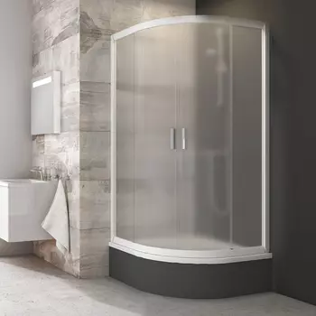 Душевой уголок Ravak BLCP4-80 Sabina Grape, профиль белый