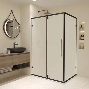Душевой уголок RGW Classic CL-046B 120х80 профиль черный, стекло матовое