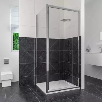 Душевой уголок RGW Classic CL-30 100х100 профиль хром, стекло прозрачное