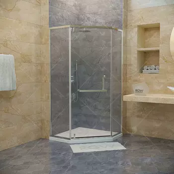 Душевой уголок RGW Hotel HO-084 100x100x195 профиль хром, матовое-сатинат