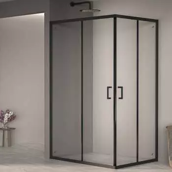 Душевой уголок RGW Passage PA-040B 80x120 см, профиль черный, стекло прозрачное