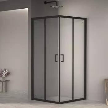 Душевой уголок RGW Passage PA-39B 90х90х195 профиль черный, стекло прозрачное