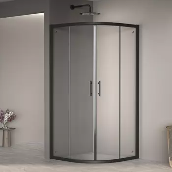 Душевой уголок RGW Passage PA-51B 90х90 профиль черный, стекло прозрачное