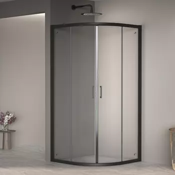 Душевой уголок RGW Passage PA-52B 90х90 профиль черный, стекло прозрачное