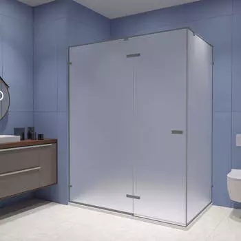 Душевой уголок RGW Stilvoll SV-040Gr 100x90 см профиль серый, стекло матовое