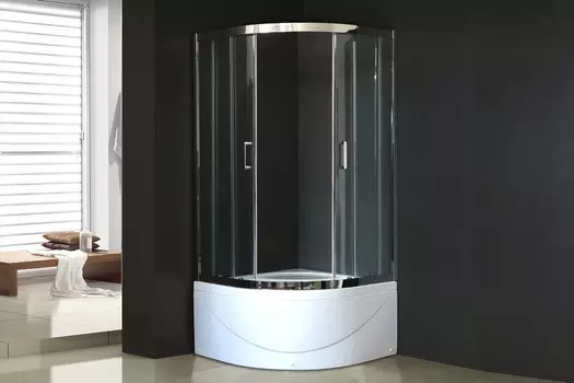 Душевой уголок Royal Bath RB 100BK-T-CH (прозрачное)