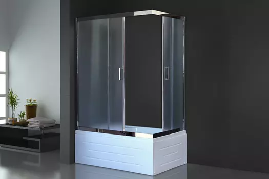 Душевой уголок Royal Bath RB 8100BP-C-CH (матовое) левый