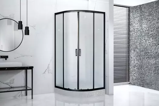 Душевой уголок Royal Bath RB HKD-C-BL 90х90х185 стекло матовое, профиль черный