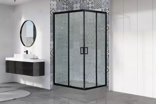 Душевой уголок Royal Bath RB HPD-C-BL 120х90х185 стекло матовое, профиль черный