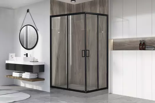 Душевой уголок Royal Bath RB HPD-T-BL 110х80х185 стекло прозрачное, профиль черный