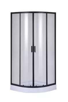 Душевой уголок Taliente TA-09091-1CB 90х90 профиль черный матовый, стекло прозрачное