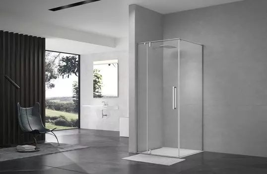 Душевой уголок Terminus Альба 03 90х90 профиль хром, стекло прозрачное