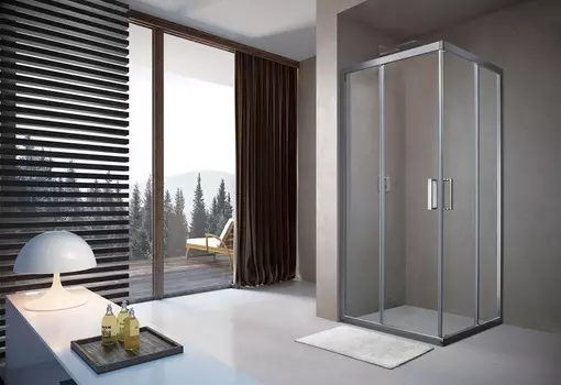 Душевой уголок Terminus Соренто 05 90х90 профиль хром, стекло прозрачное