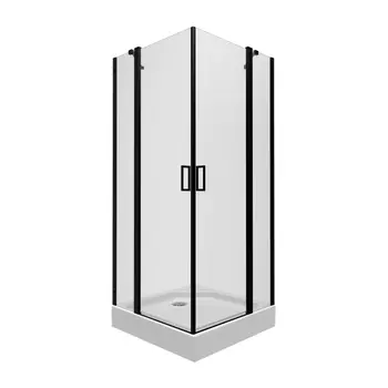 Душевой уголок Triton Тау-Блэк 90х90 черный профиль, с поддоном Щ0000054038