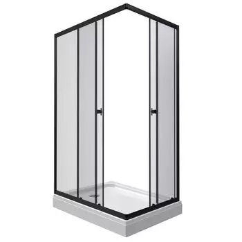 Душевой уголок Triton Вента-Блэк 100х80 черный, с поддоном Щ0000057855