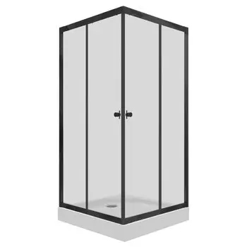 Душевой уголок Triton Вента-Блэк 80х80 черный, с поддоном Щ0000057853