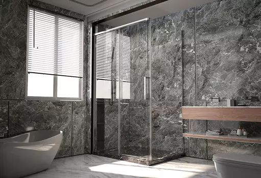 Душевой уголок Veconi Premium Trento PTC-SP-40CH 140x100x200 см, профиль xром, стекло прозрачное