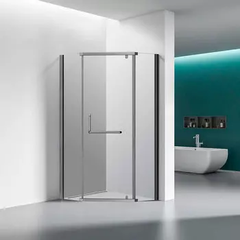 Душевой уголок Veconi Rovigo RV36-GR 80х80 профиль брашированный графит, стекло прозрачное