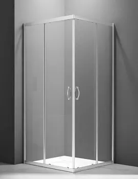 Душевой уголок Veconi Rovigo RV-101 80x80 профиль хром. стекло прозрачное