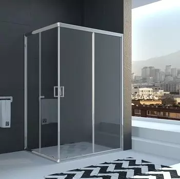Душевой уголок Veconi Rovigo RV-10 90х100 профиль хром. стекло прозрачное