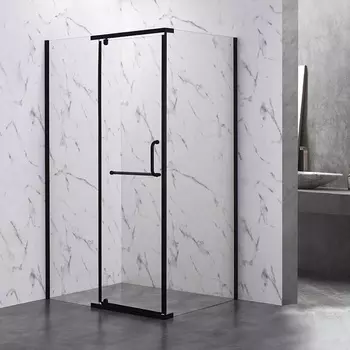 Душевой уголок Veconi Rovigo RV-19B 120x90 профиль черный, стекло прозрачное