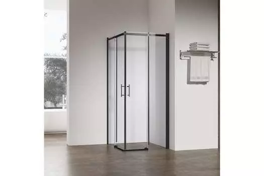 Душевой уголок Veconi Rovigo RV-50B 120х80 профиль черный матовый, стекло прозрачное