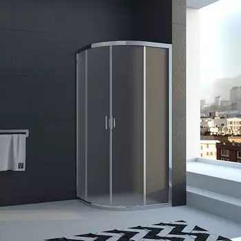 Душевой уголок Veconi Rovigoi RV-01 Pear 80х80, рифленое стекло