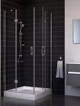 Душевой уголок Vegas Glass AFA 0080 07 01 профиль матовый хром, стекло прозрачное