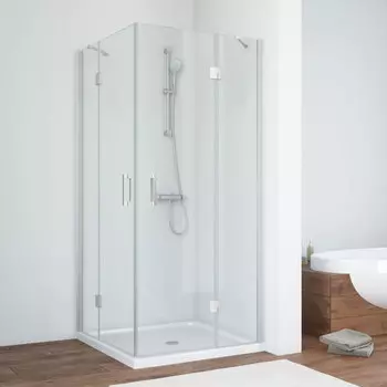 Душевой уголок Vegas Glass AFA 0090 07 01 профиль матовый хром, стекло прозрачное