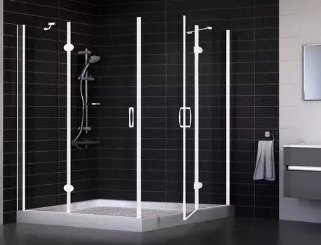 Душевой уголок Vegas Glass AFA 0120 01 01 профиль белый, стекло прозрачное