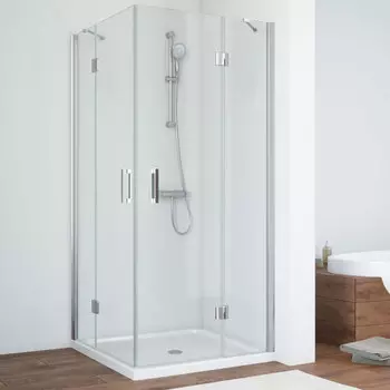 Душевой уголок Vegas Glass AFA 90 08 01 профиль глянцевый хром, стекло прозрачное