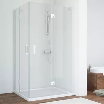 Душевой уголок Vegas Glass AFA-F 100*80 01 01 R профиль белый, стекло прозрачное
