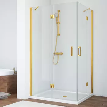 Душевой уголок Vegas Glass AFA-F 100*80 09 01 L профиль золото, стекло прозрачное