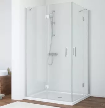 Душевой уголок Vegas Glass AFA-F 100*90 07 01 L профиль матовый хром, стекло прозрачное