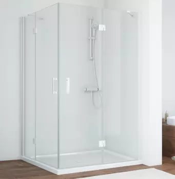 Душевой уголок Vegas Glass AFA-F 110*100 01 01 R профиль белый, стекло прозрачное