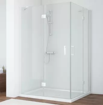 Душевой уголок Vegas Glass AFA-F 120*100 01 01 L профиль белый, стекло прозрачное