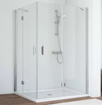 Душевой уголок Vegas Glass AFA-F 120*110 08 01 R профиль глянцевый хром, стекло прозрачное