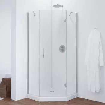 Душевой уголок Vegas Glass AFA-Pen 0090 07 01 R профиль матовый хром, стекло прозрачное