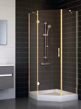 Душевой уголок Vegas Glass AFA-Pen 0090 09 05 L профиль золото, стекло бронза