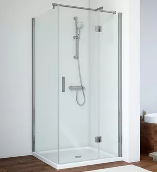 Душевой уголок Vegas Glass AFP-Fis 0080 07 01 R профиль матовый хром, стекло прозрачное