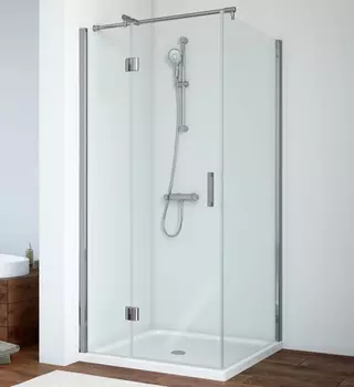 Душевой уголок Vegas Glass AFP-Fis 0080 08 01 L профиль глянцевый хром, стекло прозрачное