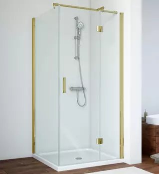 Душевой уголок Vegas Glass AFP-Fis 0080 09 01 R профиль золото, стекло прозрачное