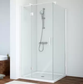 Душевой уголок Vegas Glass AFP-Fis 0090 01 01 L профиль белый, стекло прозрачное