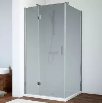 Душевой уголок Vegas Glass AFP-Fis 0090 07 10 L профиль матовый хром, стекло сатин