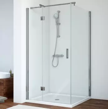 Душевой уголок Vegas Glass AFP-Fis 0100 07 01 L профиль матовый хром, стекло прозрачное