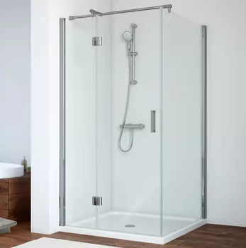 Душевой уголок Vegas Glass AFP-Fis 0100 08 01 L профиль глянцевый хром, стекло прозрачное