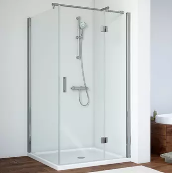 Душевой уголок Vegas Glass AFP-Fis 0100 08 01 R профиль глянцевый хром, стекло прозрачное