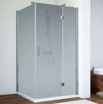 Душевой уголок Vegas Glass AFP-Fis 0100 08 10 R профиль глянцевый хром, стекло сатин