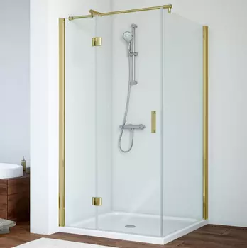 Душевой уголок Vegas Glass AFP-Fis 0100 09 01 L профиль золото, стекло прозрачное