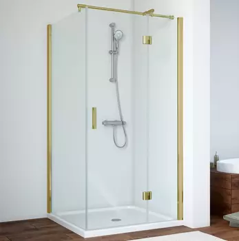 Душевой уголок Vegas Glass AFP-Fis 0100 09 01 R профиль золото, стекло прозрачное